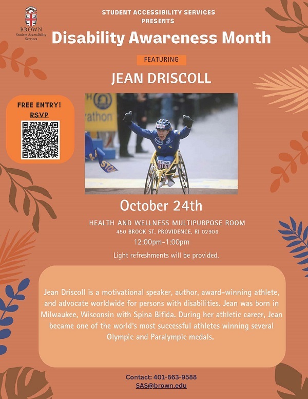 disability awareness month presents jean driscoll, award winning athlete